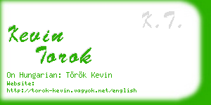 kevin torok business card